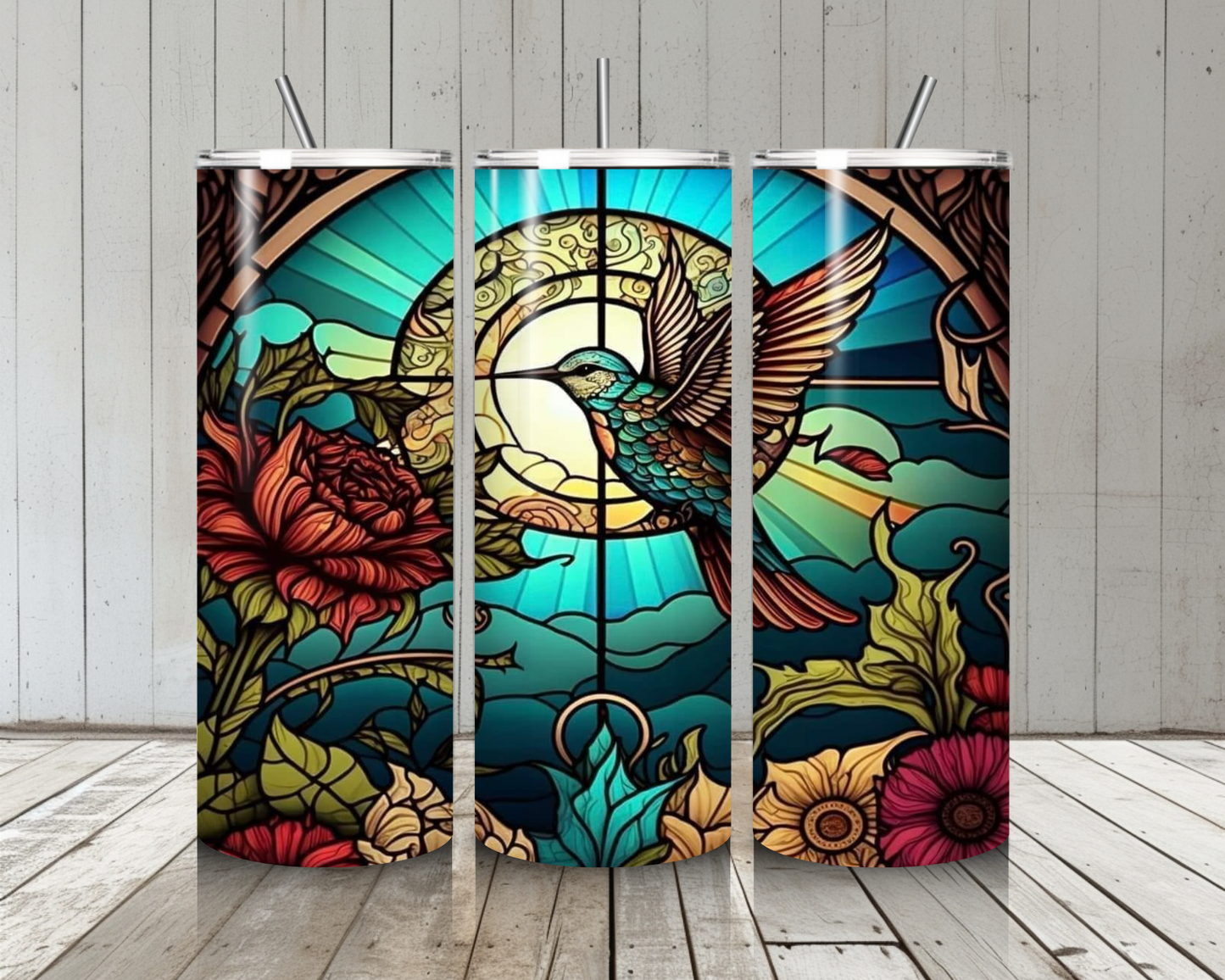 Stained Glass Hummingbird