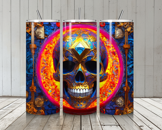 Stained Glass Skull
