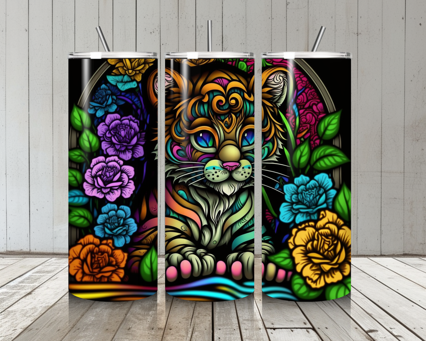 Stained Glass Tiger